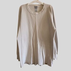 Vintage Carhartt Waffle Knit Thermal Shirt Men's Size XL Natural Cream USA